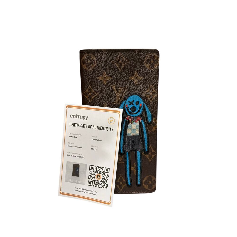 Louis Vuitton Brazza Wallet LV Friends Virgil Abloh Zoooom Monogram TA5220 - Picture 3 of 12